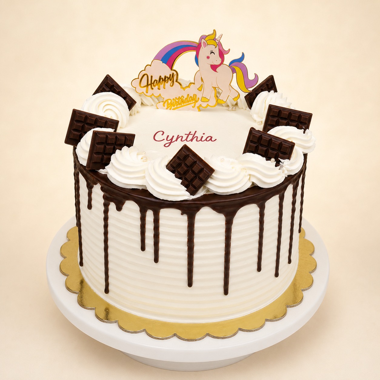 Drip layer cake